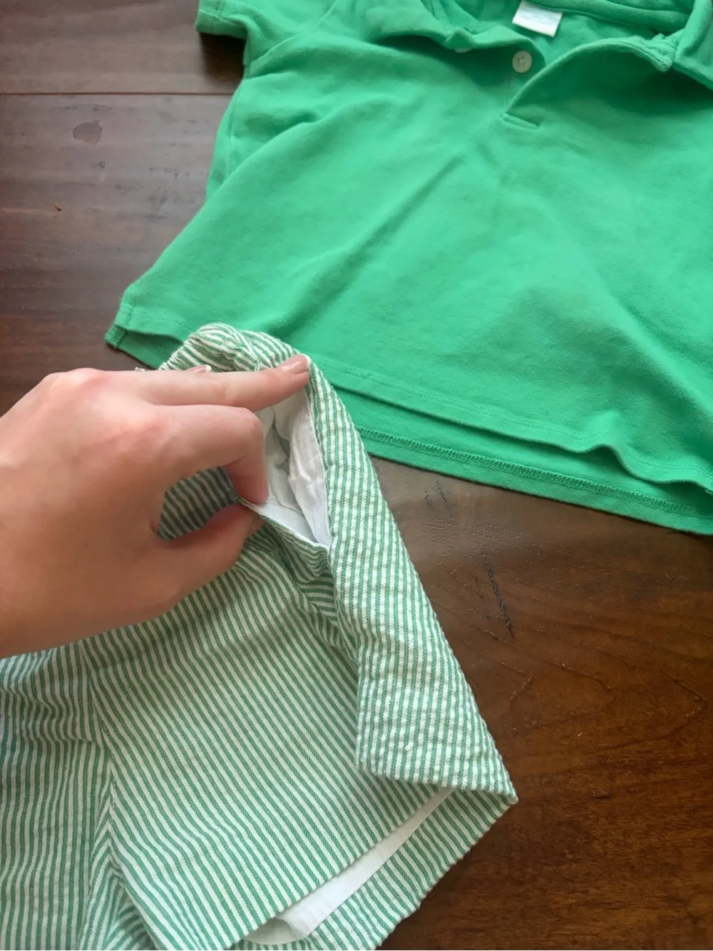 Toddler Boy Green Polo Shirt and Pants Set